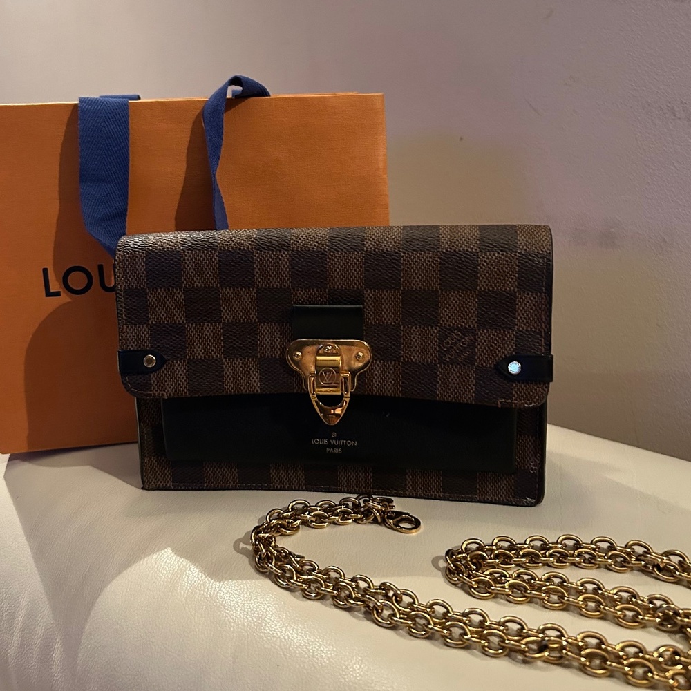 🖤GORGEOUS Louis Vuitton Vavin Noir Chain Crossbody 3-Way Bag pm